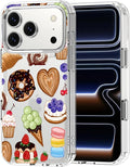 MOSNOVO for iPhone 17 Pro Case, Shockproof Military-Grade Protection 6.6ft Drop Tested, Camera Control, Clear Phone Case for iPhone 17 Pro, Sweet Treats Design