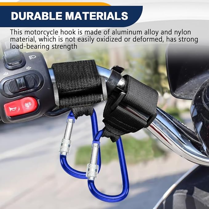 2 Pack UTV Hook for Hanging Headsets, Helmet and Goggles, Multipurpose Carabiners for Motorcycle Bicycle Stroller Electric Scooter Owner Fits 1.5-2.0" SXS Roll Cage Accessory Hook Hanger