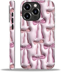 for iPhone 16 Pro Case,HL2 Abstract Ribbons Bows Hybrid 2 Layer Hard Shell Silicone Protective Pattern Design Case