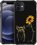 for iPhone 12 Mini Case, Pig Sunflower Yellow Sunshine Pattern Made of Soft Silicone Hard Acrylic Shock Protection for iPhone 12 Mini