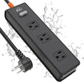 Outdoor Power Strip Weatherproof, IPX6 Waterproof Surge Protector with 3 Wide Outlets, 1625W/13A Overload Protection Switch, 6FT Extension Cord, Wall Mountable for Indoor Outdoor, UL FCC Listed
