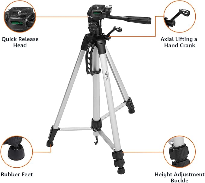 Amazon Basics 60-inch Lightweight DSLR Tripod with Bag, Black