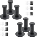 Wall Hooks Heavy Duty Coat Hooks Stainless Steel Clothes Hanger for Hanging Bathroom Towels Handbag Black 2-inch Length with 16mm Shank Dia - Pack of 6