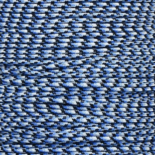 Paracord Planet 275lb Paracord – 3/32 Inch (2.38 mm) Nylon Crafting Cord with 5 Strand Inner Core – Blue Snake (100 ft)