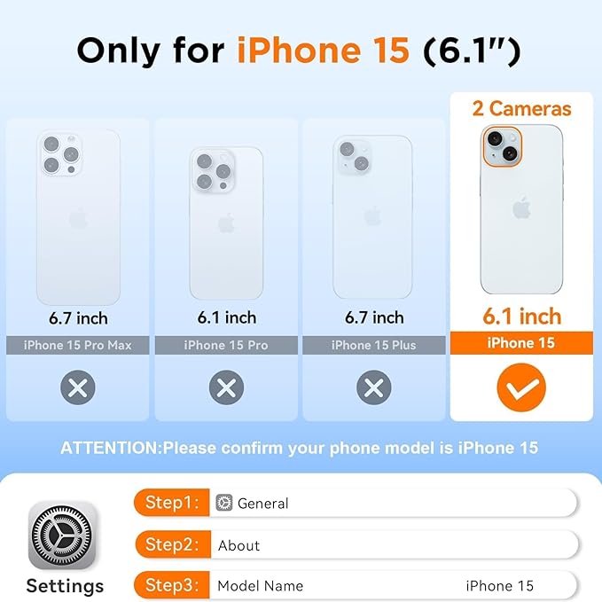 WIFORT for iPhone 15 Waterproof Case, [IP68 Underwater Dustproof][Built-in Screen][15FT Military Shockproof], 360 Full Body Sealed Protection Cover Magnetic Frosted Phone Case, 6.1" Teal