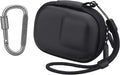 Carrying Case for DJI Osmo Action 5 Pro/6/4/3, Small Storage Bag for GoPro, PU Hard Travel Protector Case for Insta360 Ace/Ace Pro/2 with Wrist Strap & Carabiner Protective Accessories(Black)