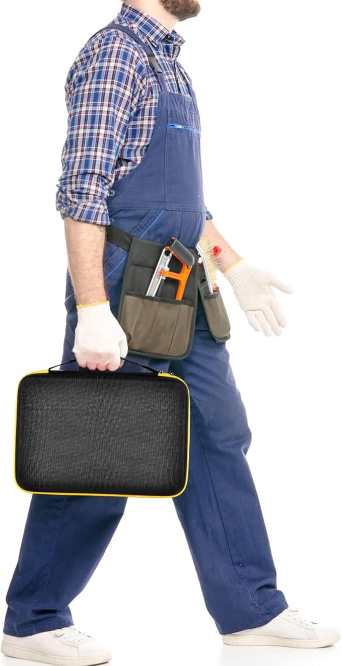 Case Compatible with Klein Tools VDV501-851 VDV500-123 VDV226-110 VDV427-300. Storage Carrying Travel Holder for Cable Tester for Scout Pro 3/ Tracer Probe/Wire Stripper and Accessories- Yellow Zipper