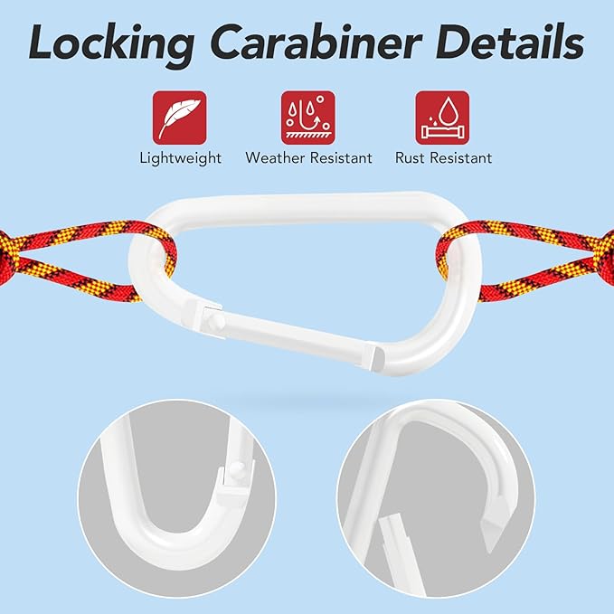 24pc Aluminum Carabiner Clip D Ring, Keychain Spring Hook,Small Carabiners Set for Outdoor Camping Fishing Hiking Car