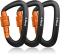 B-Mardi Carabiner Clips Heavy Duty 12kN (2697 lbs)-Lightweight Locking Carabiners for Camping, Hiking, Hammock, Dog Leash Harness, Outdoor and Gym etc, Keychains& Utility