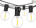 2-Pack 18Ft Outdoor Patio String Lights,UL Listed Commercial Light String with 20+2 Plastic G40 LED Clear Globe Bulbs,Decoration for Patio Backyard Cafe Porch Garden Bistro Party Wedding