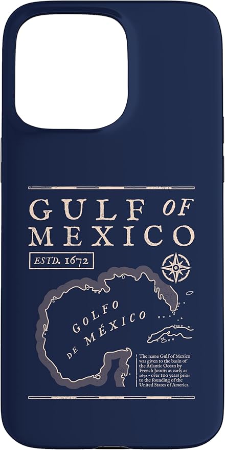 Gulf of Mexico 1672 Historic Map Case for iPhone 15 Pro Max