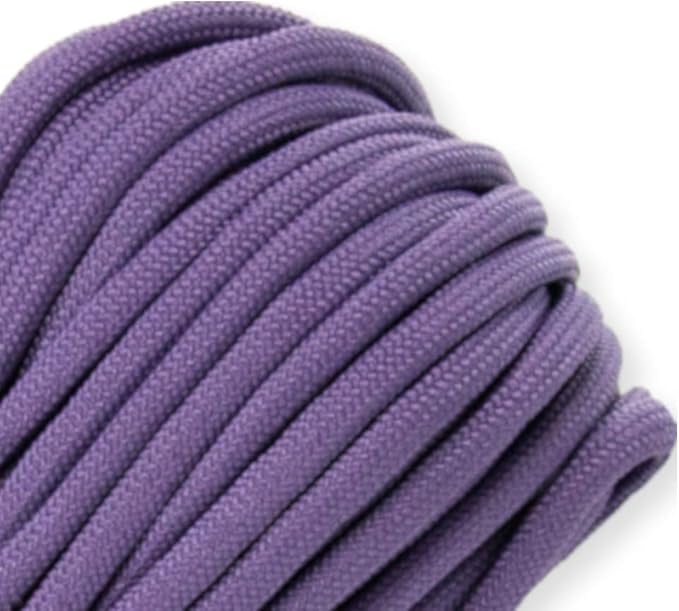 Paracord Planet Solid Color 550lb Paracord – 7 Strand Type III Nylon Cord for Indoor and Outdoor Tasks – Purple (10 ft)