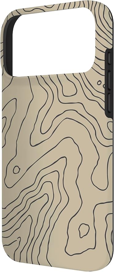 Coyote Country Guide Lines Topographical Contour Map Case for iPhone 17 Pro Max