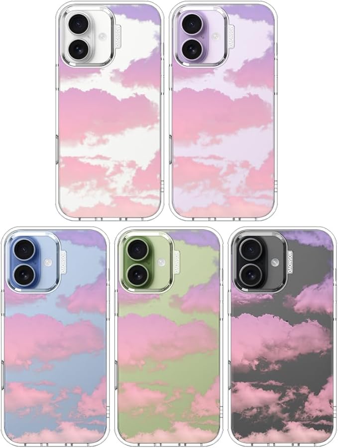 MOSNOVO for iPhone 17 Case, Shockproof Military-Grade Protection 6.6ft Drop Tested, Camera Control, Clear Phone Case for iPhone 17, Sunset Glow Design