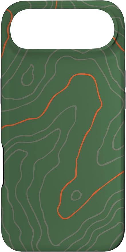 Backcountry Topo Guide Orange Lines Topographical Map Case for iPhone Air