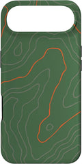 Backcountry Topo Guide Orange Lines Topographical Map Case for iPhone Air