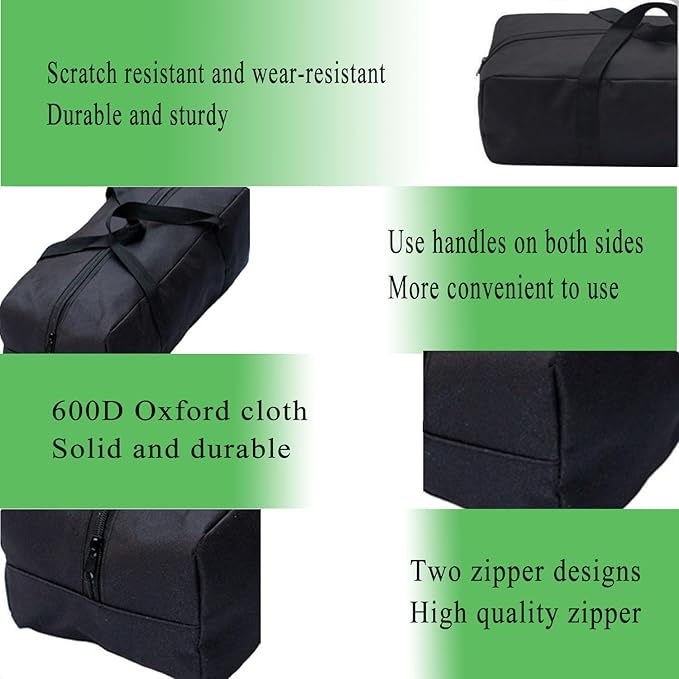 Heavy Duty Canopy & Roof Tent Storage Bag - XL Water-Resistant Organizer for Camping Cot, Hammock Cover, Grill Tools,Fishing Rods & Keyboard Stand with MOLLE Straps (29''(L)x5.9''(W)x5.9''(H))