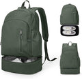 Gym Backpack for Women Men, Lightweight Gym Bag with Shoe Compartment, Waterproof Sports Backpack with Wet Pocket, Green