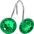 MitoVilla Green Shower Curtain Hooks Rings, Metal Shower Hooks for Emerald Green Shower Curtain & Liner, Rust Proof Shower Rings for Bathroom Shower Rod, 12 Pack Bathroom Set