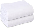 Linteum Textile Cotton Blended Hospital Patient Bath Blanket, Bed Bath Sheet, Twin Blanket Lightweight Sheet Blankets 70x90 in, 1.75 lb. White [12 Pack]