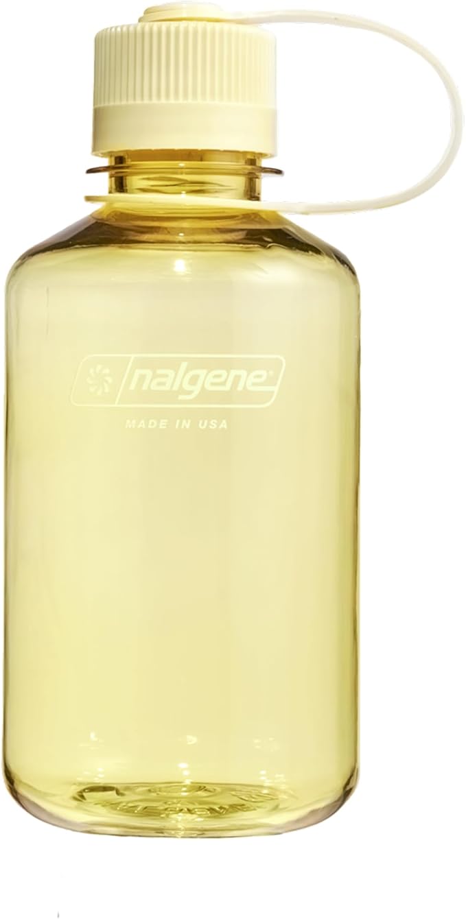 Nalgene 16 oz Narrow Mouth Water Bottle | BPA-Free, Durable & Leak Proof, Lightweight Travel Bottle, Fits In Cupholders, Butter