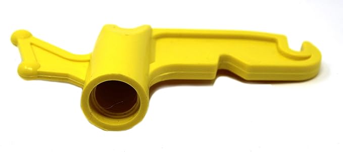JSP Manufacturing Multi-Purpose Plastic Utility Hook Screw On Pole Attachment (Pole NOT Included) - Hang Christmas Lights, Bird feeders, Sting Lights, Ropes, Boat Lines (1, Yellow)