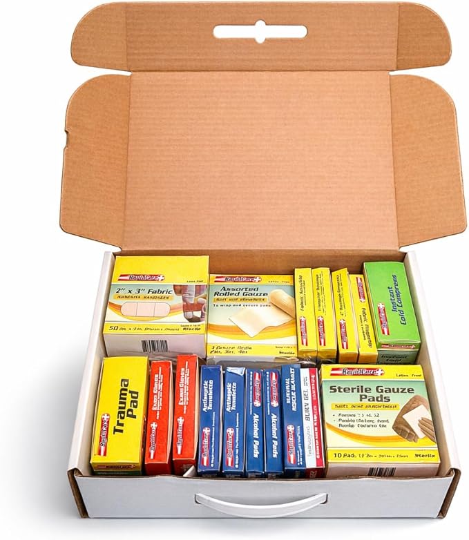 Rapid Care 2-Shelf First Aid Refill Kit - 307 Piece OSHA & ANSI Compliant Medical Supplies for Office, Home, Car, Travel & Outdoor Use