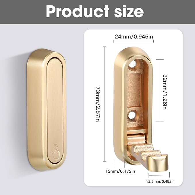 Dntorx Folding Wall Hooks, 4 Pcs Foldable Gold Coat Hooks Heavy Duty Foldable Hook Bathroom Towel Hooks Robe Hooks Wall Mounted for Hanging Coat Towels Clothes Hat Bags Keys