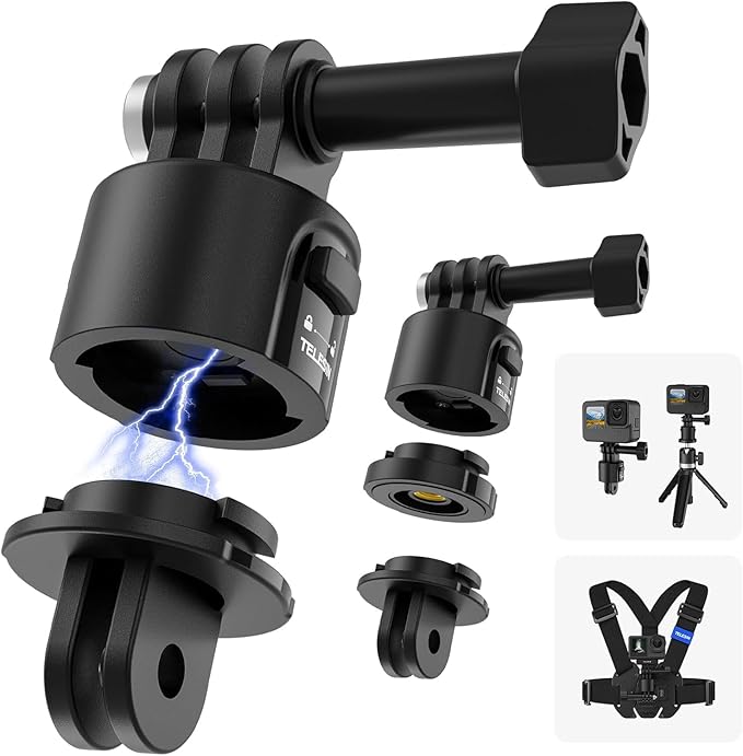 TELESIN 59in Long Selfie Stick Tripod for GoPro,360 Ball Joint Extension Pole Monopod Handle Grip for GoPro Max Hero 13 12 11 Insta360 X5 X4 Ace Pro DJI OSMO Namo 360 Action 6 5 Pro 4 Pocket 4 3 Xtra