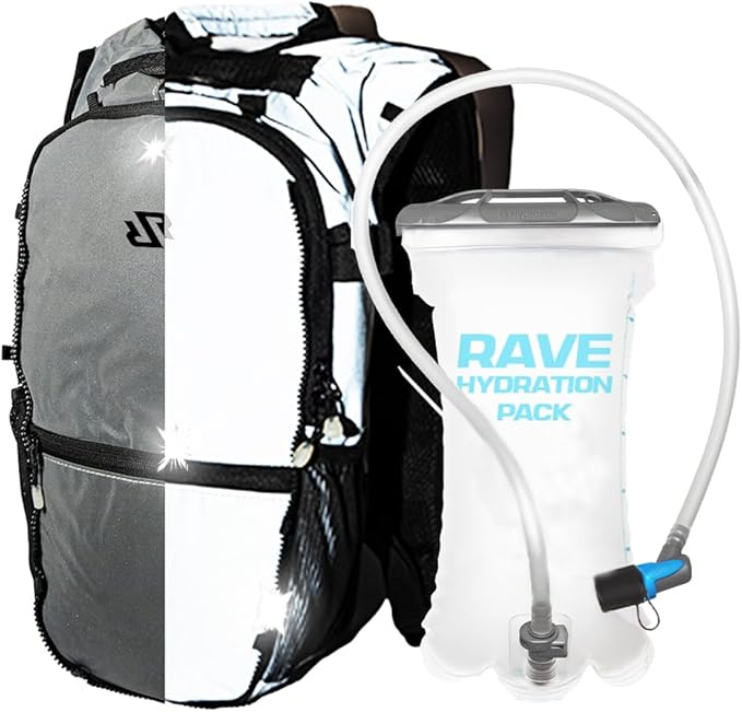 RAVERUNNER® Anti-Theft Hydration Backpack | Festival Approved Rave Backpack for Concert Goers, Leak-Free Festival Water Backpack for EDC, Rave Hydration Pack