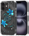 MOSNOVO Case for iPhone 16 Plus, [Buffertech 6.6ft Military-Grade Drop Protection] [Anti Peel Off Tech] Clear TPU Bumper Phone Case Cover Design - Space Turtle