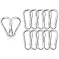 12 Pack 3" Heavy Duty Carabiner Clips, M8 Sliver Galvanized Steel Spring Snap Hooks, Rust-Resistant Keychain Clips for Hammock, Camping, Hiking, Fishing, Swing Set