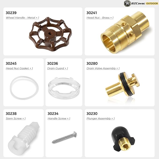 RK-25 Repair Kit for Woodford Model 20, 25 & 27 Series Freezeless Wall Faucets, Upgrade Service Kit