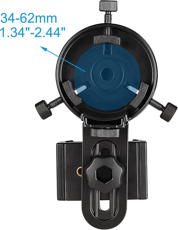 CELTICBIRD - Upgrade Smartphone Scope Adapter Spotting Scope Phone Adapter - Precision Metal Telescope Phone Mount for Spotting Scopes, Binoculars, Monocular, Telescope, Microscope