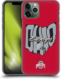 Head Case Designs Officially Licensed Ohio State University Map Football Graphics Hard Back Case Compatible with Apple iPhone 11 Pro