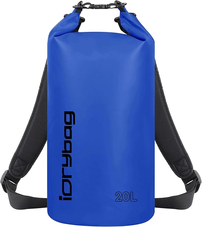 IDRYBAG Dry Bag for Kayaking Waterproof 2L/5L/10L/15L/20L, Small Dry Sack Waterproof Bag for Boating