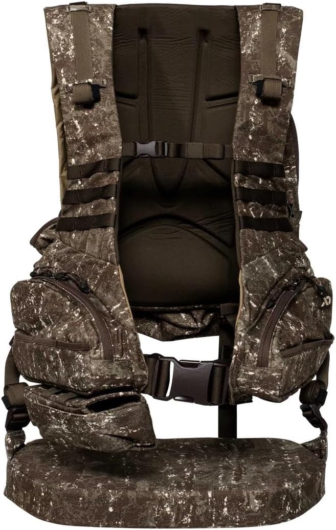 First Lite Treeline Turkey Vest - Hunting Vest with Game Pouch, Adjustable Seat & MOLLE System for Tactical Storage