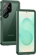 Lanhiem for Samsung Galaxy S25 Ultra Case, IP68 Waterproof Dustproof, Built-in Screen Protector, Rugged Full Body Shockproof Protective Cover for Galaxy S25 Ultra 5G 6.9 Inch, Green