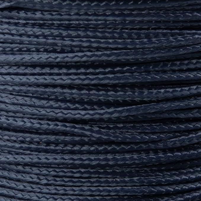 Paracord Planet Micro Paracord – Thin Braided Cord for Crafting, Fishing, and DIY Projects in 125 ft Spools – F.S. Navy Blue