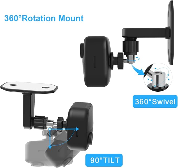 2Pack Adhesive Wall Mount Adjustable Security Wall Mount Bracket for Blink Outdoor 4 (4th Gen) / (3rd Gen), Blink XT / XT2, Blink Mini, Perfect View Angle for Your Blink Surveillance Camera