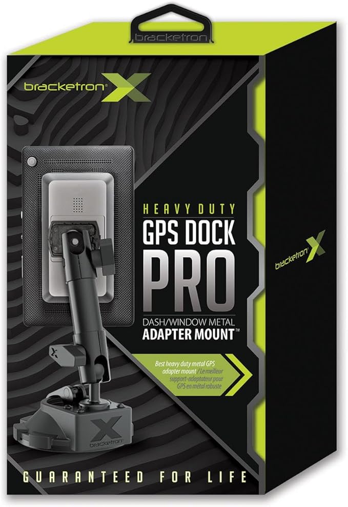 Bracketron HD (Heavy-Duty) GPS Dock Pro Dash/Window Metal Adapter Mount (BX1-998-2)
