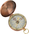 Vintage Pocket Compass, Classic Camping Watch Flip Compass Portable Survival Hiking Navigation Metal Antique Retro Military Tool Hunting Climbing Outdoor Motoring Boating Backpacking Nautical Touring