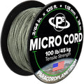 Paracord Planet Micro Paracord – Thin Braided Cord for Crafting, Fishing, and DIY Projects in 125 ft Spools – Foliage Green