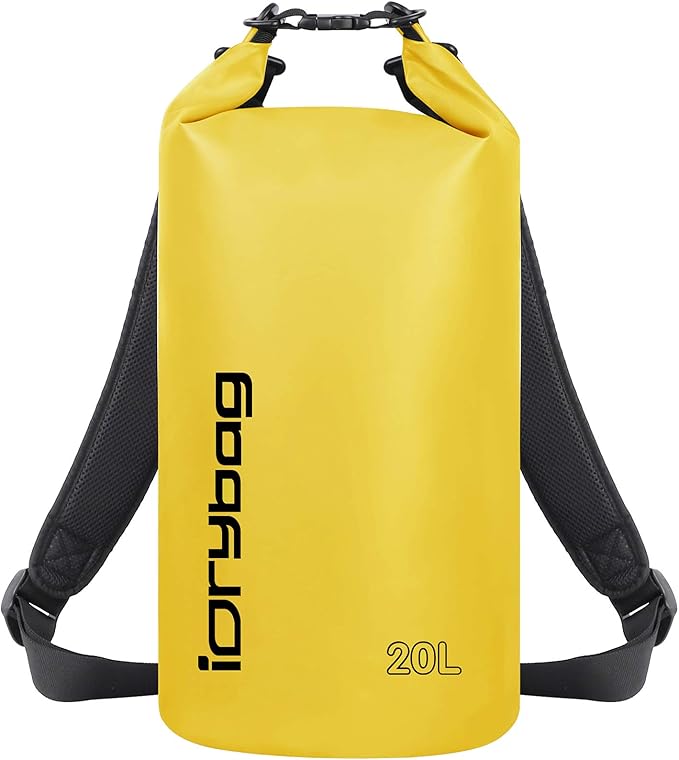 IDRYBAG Dry Bag for Kayaking Waterproof 2L/5L/10L/15L/20L, Small Dry Sack Waterproof Bag for Boating