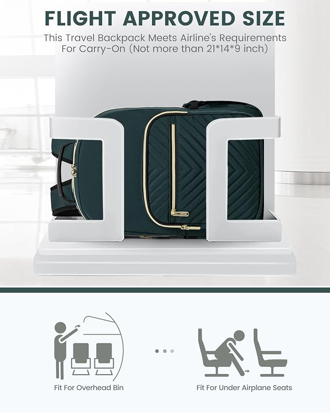 LOVEVOOK Laptop Backpack for Women, Large Capacity Travel Computer Work Bag with 17-inch Laptop Compartment, Business Nurse Backpack Purse, Hiking Outdoor Carry On Backpack, Deepgreen
