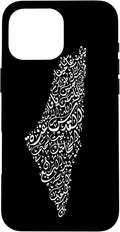 Historic Palestine Map of Cities - Arabic Calligraphy Case for iPhone 16 Pro Max