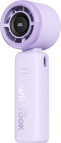 WHATOOK Portable Personal Handheld Fan: High Speed Cooling Fan, 12 Hours Battery Life, USB Rechargeable, Small Essentials for Women Cruise Travel, Beach Vacation (Purple)