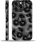 for iPhone 11 Case,HL2 Cute Cool Cherry Black Hybrid 2 Layer Hard Shell Silicone Protective Pattern Design Case