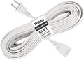 50FT White Extension Cord,2 Prong Extension Cords Indoor,16 Gauge SPT-2 Flat Power Cable,Lightweight Design for Yard, Garden,Lights,ETL Listed(13A 125V)