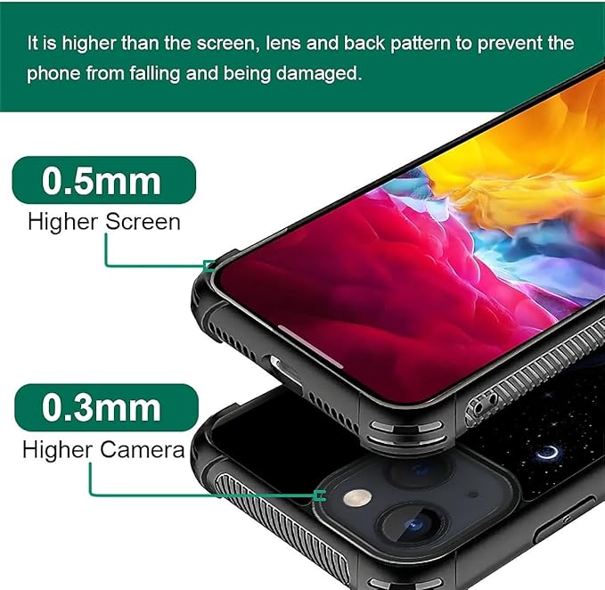 for iPhone 15 Case, Galaxy Fox Wolf Pattern Graphic Design Girl Boy Soft Silicone Hard Acrylic Shock Protection for iPhone 15